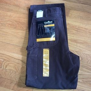 Brown Carhartt Washed Duck Work Dungaree 34x32